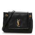 Lambskin Quilted Monogram Mini Nolita Black