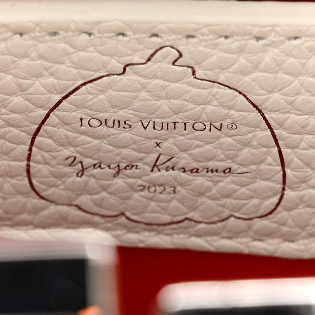 LV X YK Taurillon Psychedelic Flower Capucines BB Rouge