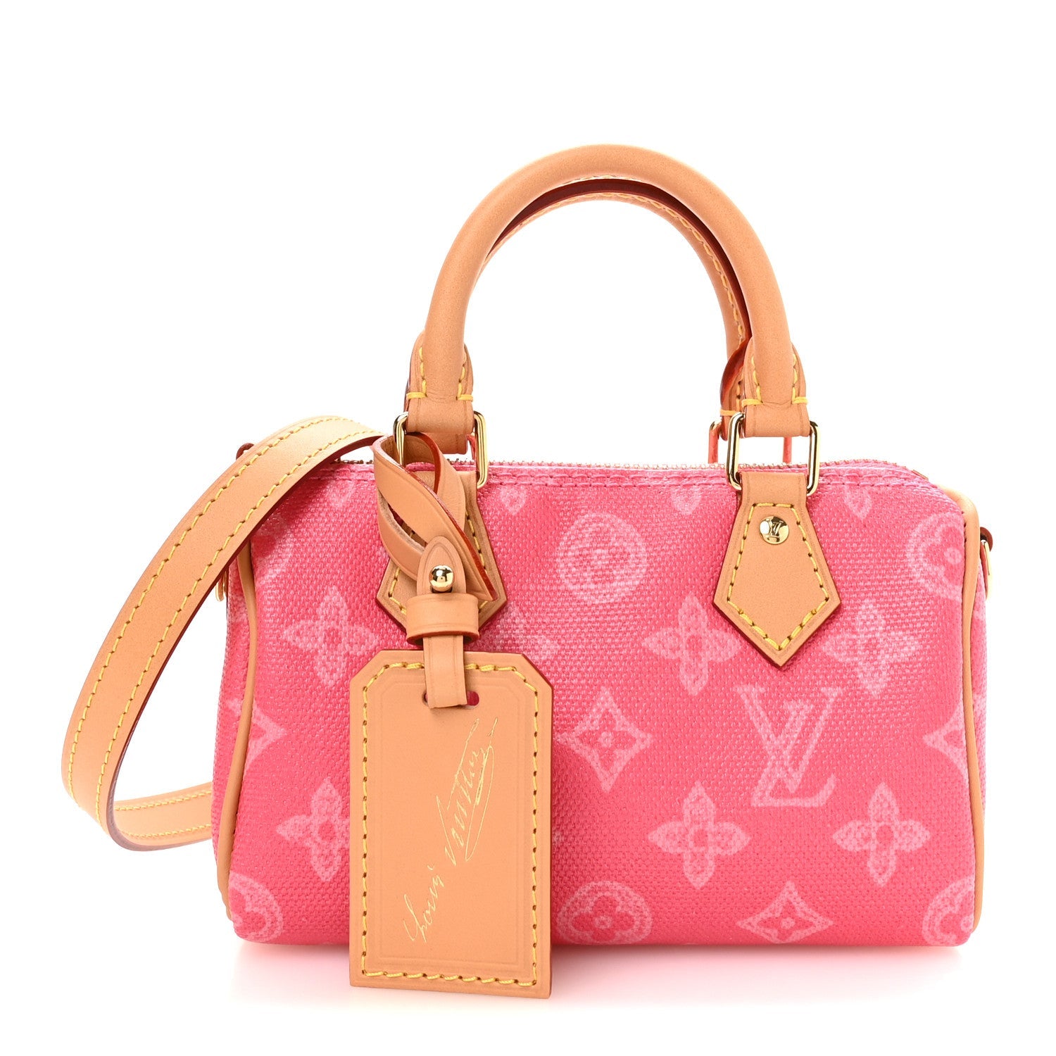 Monogram Origine Nano Speedy Bandouliere Rose Ruban