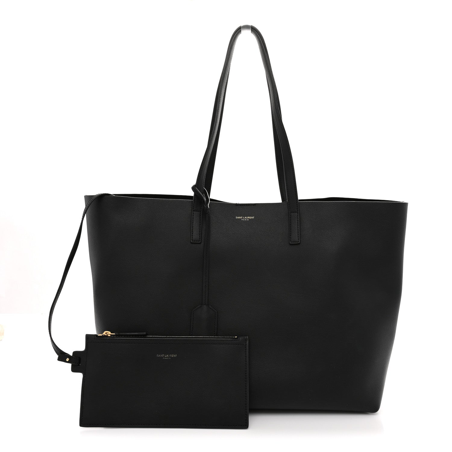 Calfskin Large Shopping Tote Black