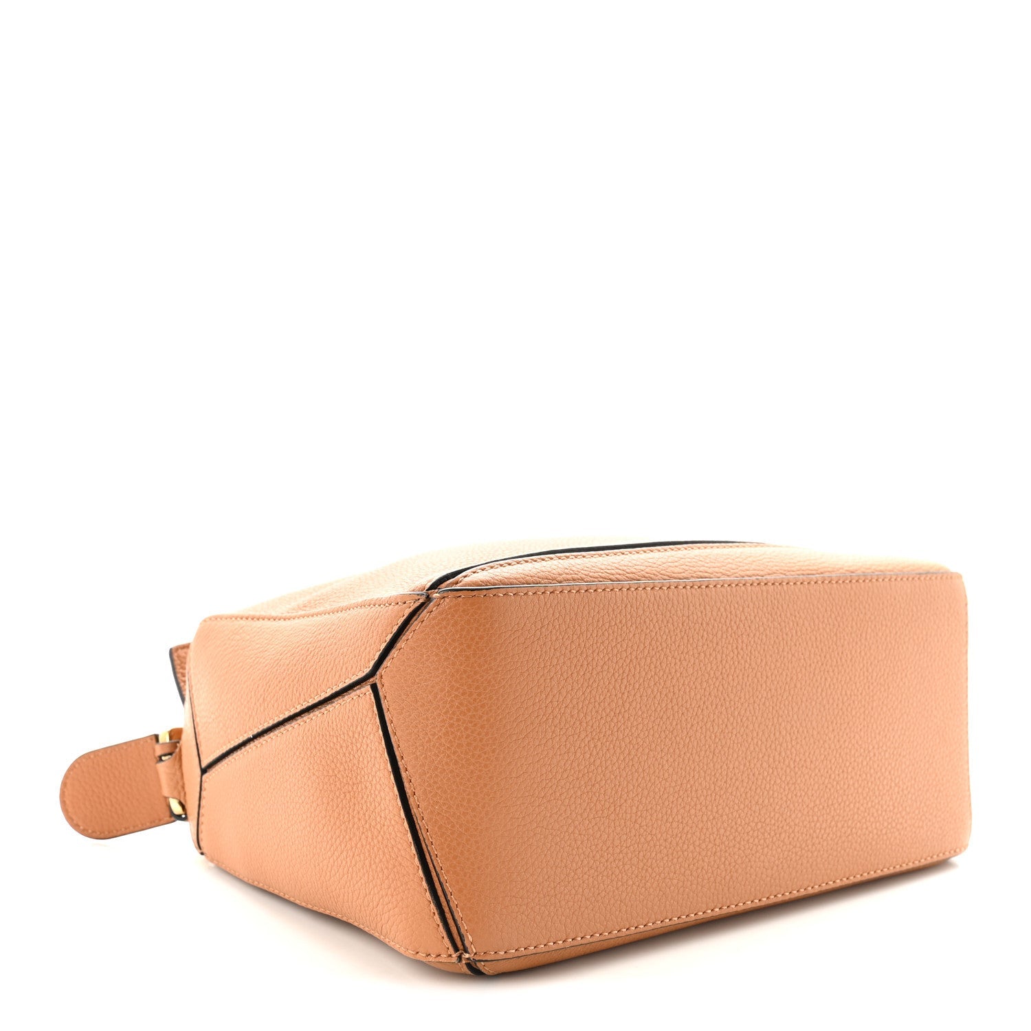 Grained Calfskin Small Puzzle Bag Tan