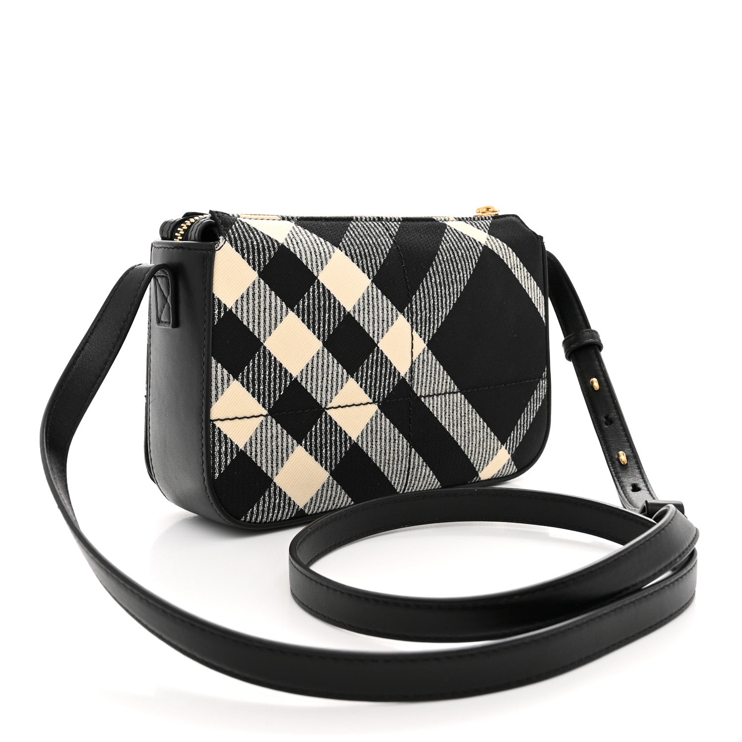 Jacquard Check Snip Bag Black