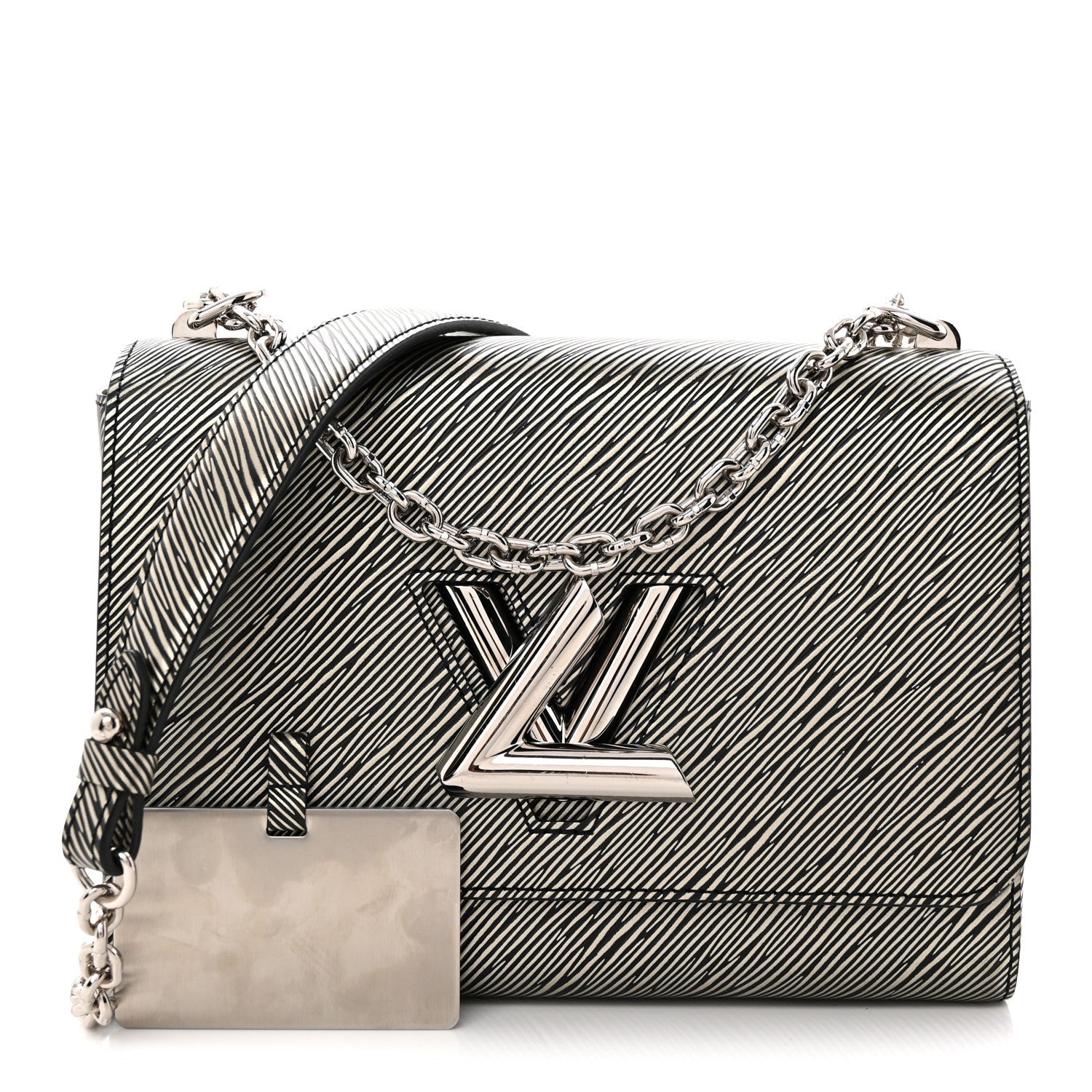 Epi Twist Shoulder Bag MM Platine
