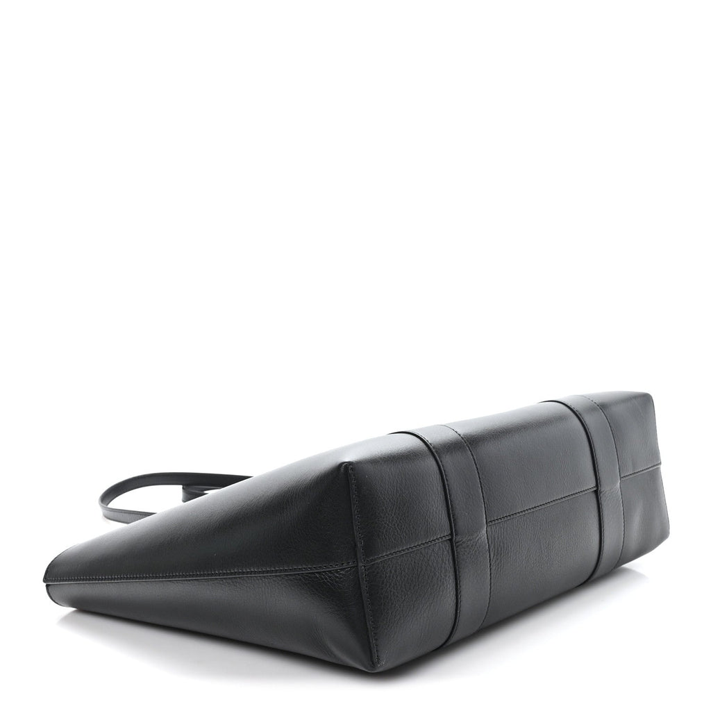 High Shine Grain Bayswater Tote Black