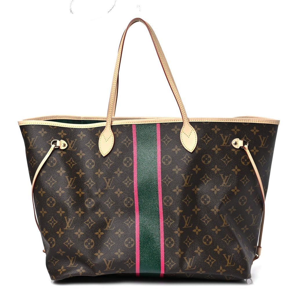 Monogram My LV Heritage Neverfull GM Vert Anglais Fuchsia
