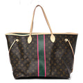 Monogram My LV Heritage Neverfull GM Vert Anglais Fuchsia