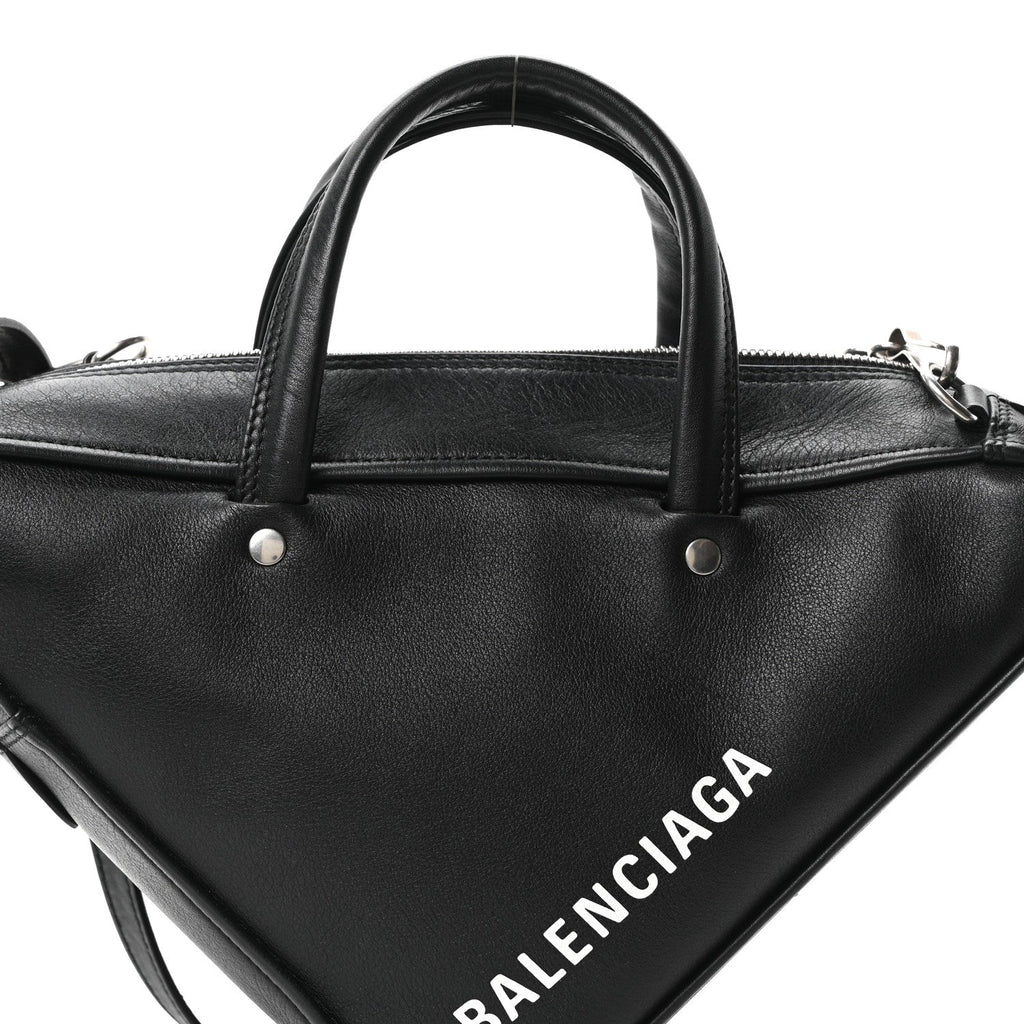 Calfskin S Triangle Duffle Black
