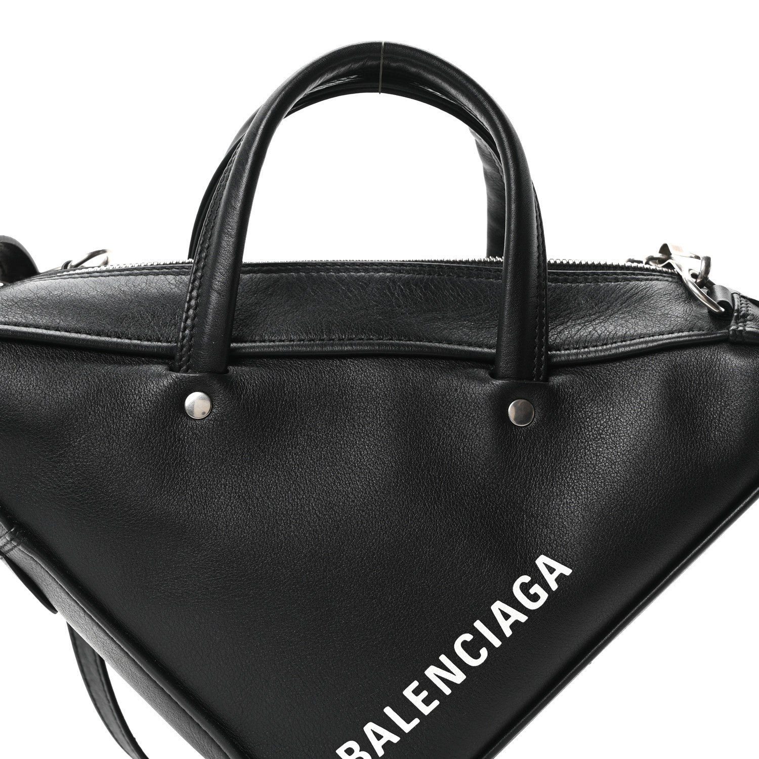 Calfskin S Triangle Duffle Black