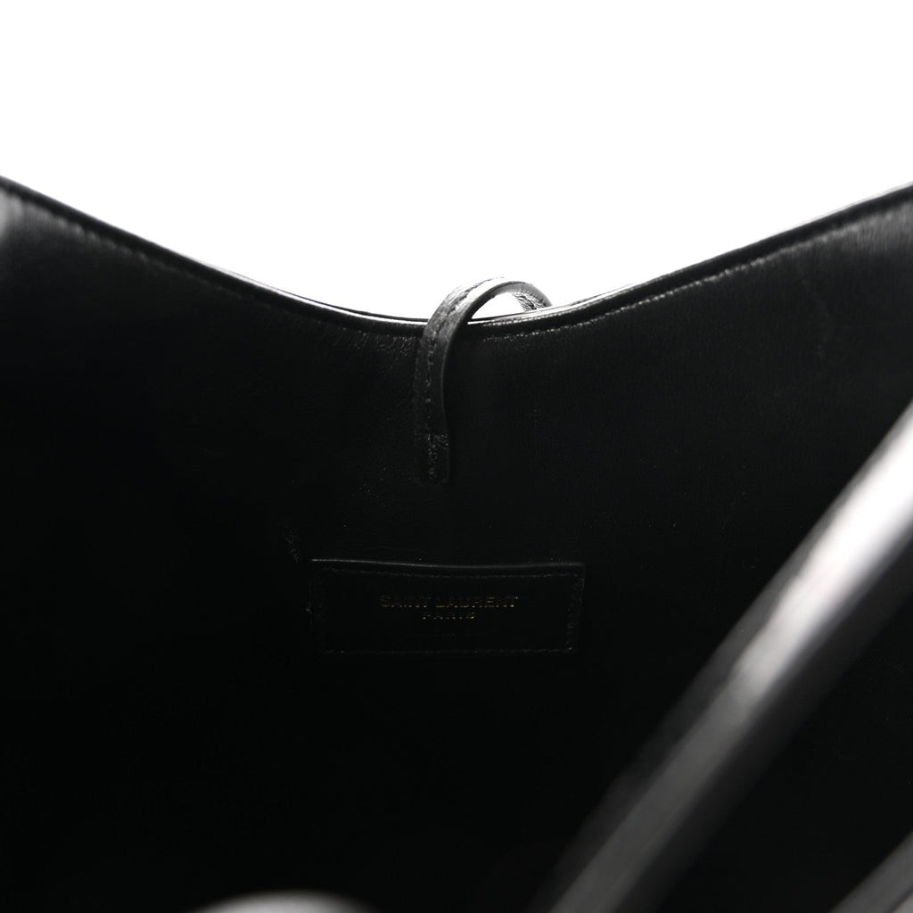 Patent Calfskin Rendez-Vous Hobo Black