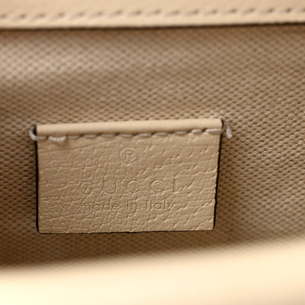 Textured Calfskin Crystal Mini Dionysus Shoulder Bag Mystic White