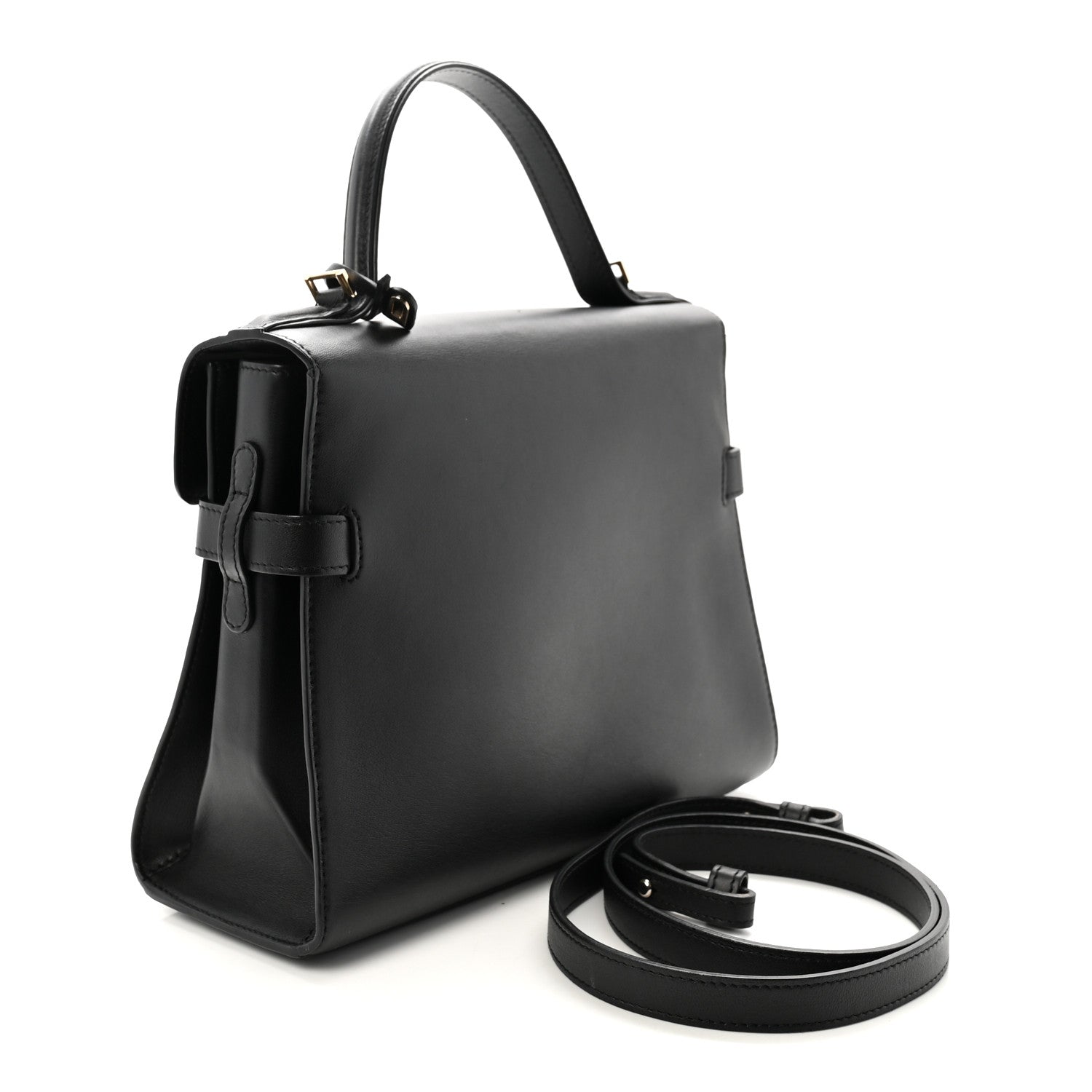 Calfskin MM Tempete Satchel Black