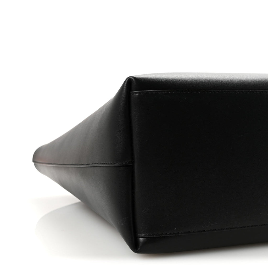 DOLCE GABBANA Calfskin DG Logo Shopper Tote Black
