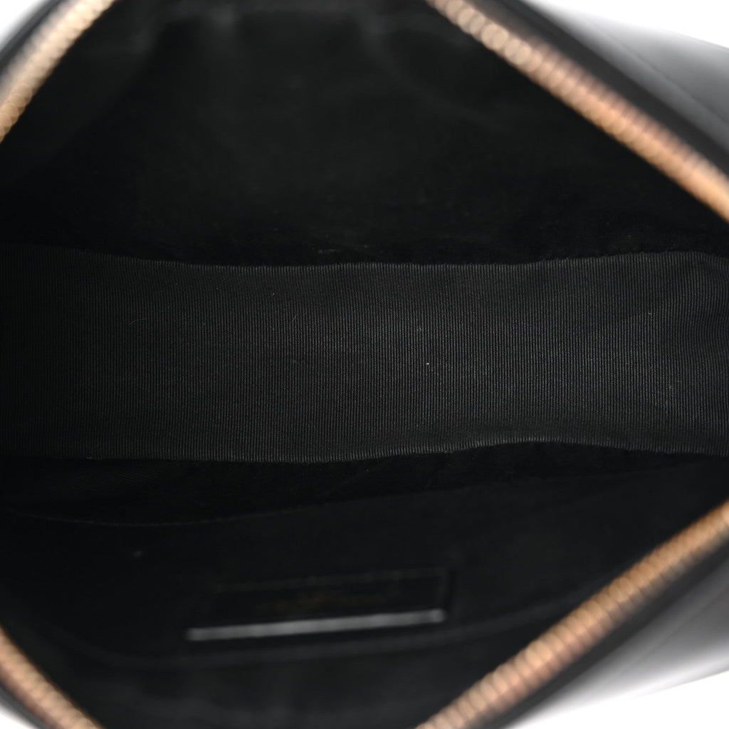 Calfskin Matelasse Monogram Lou Camera Bag Black
