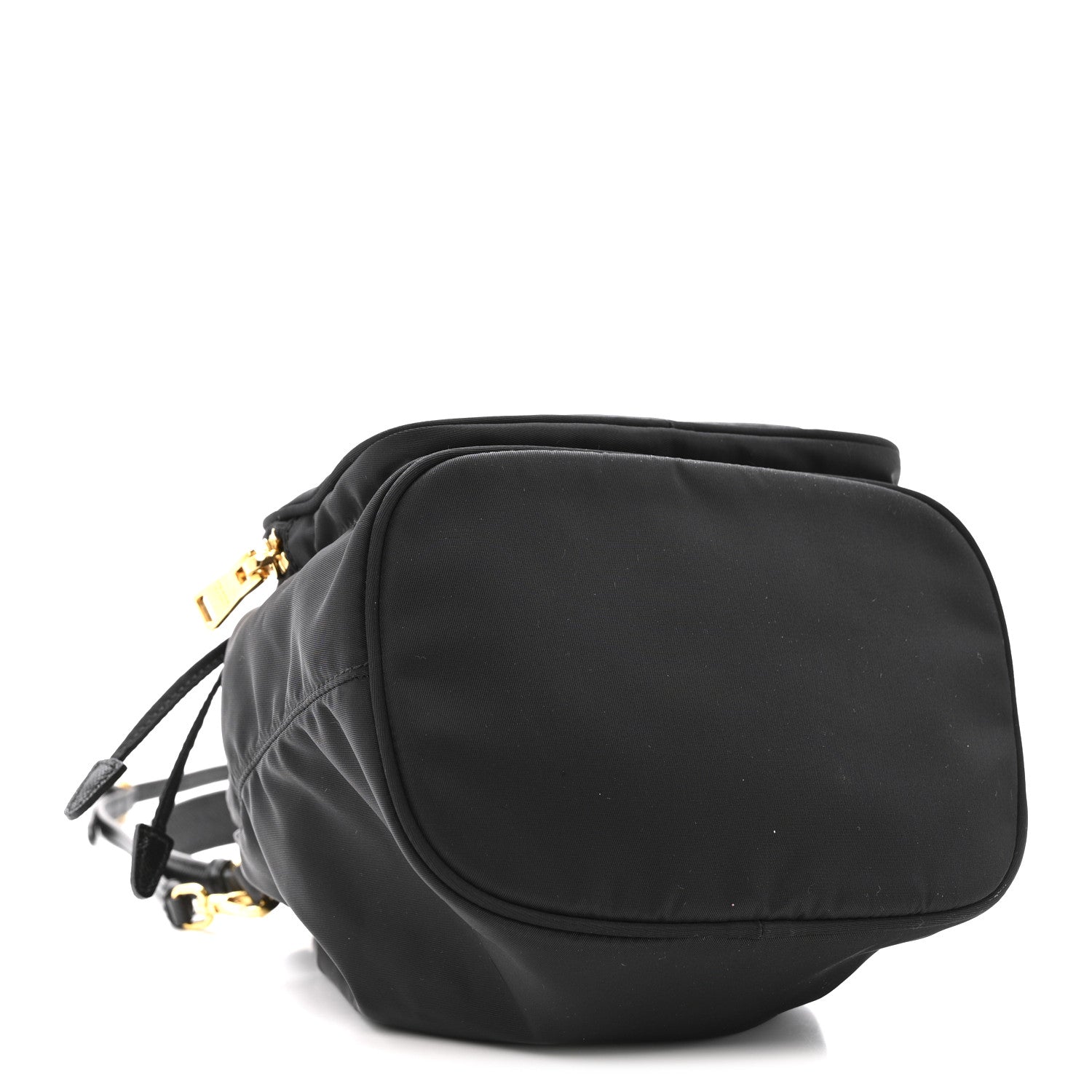 Re-Nylon Saffiano Duet Bucket Crossbody Bag Black