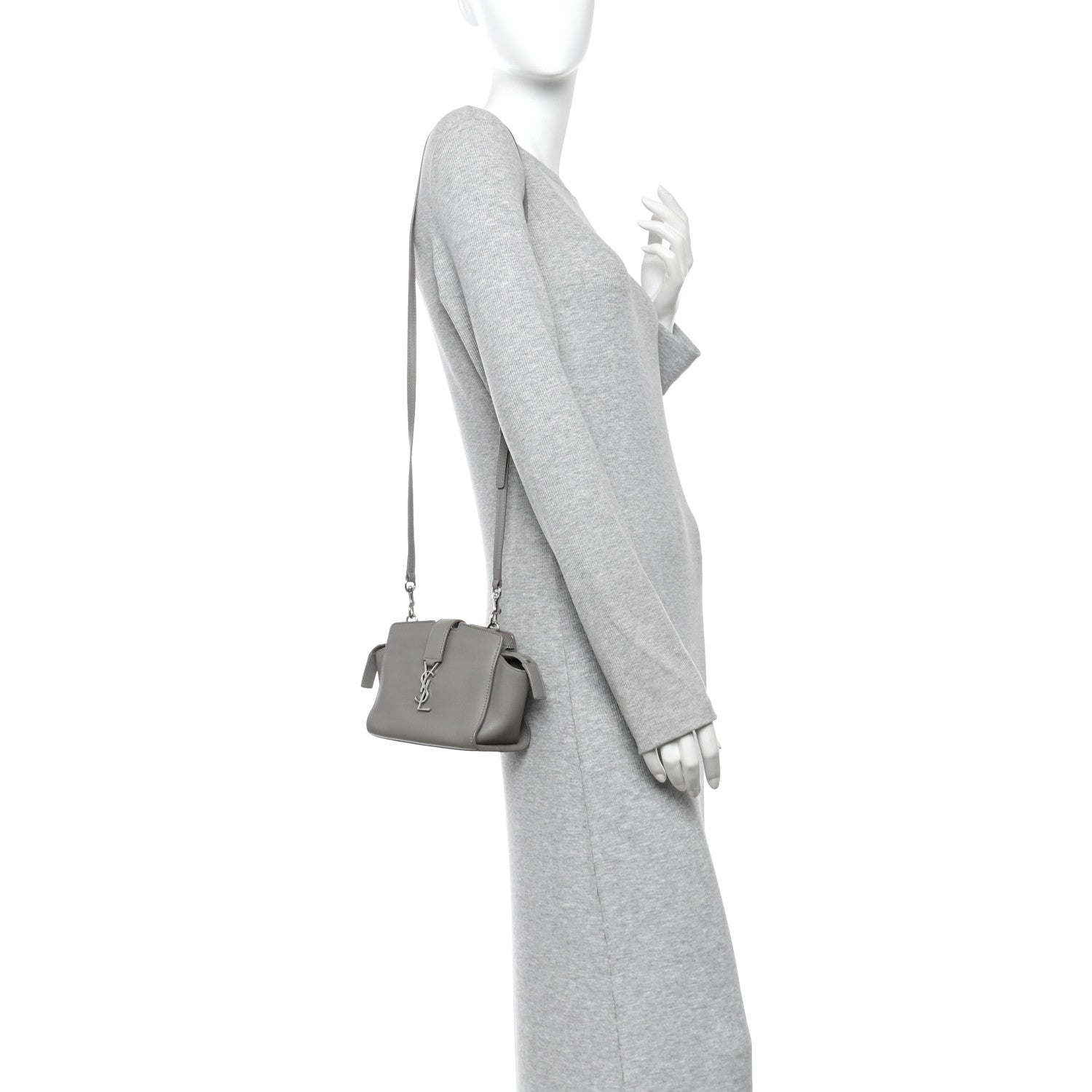 Calfskin Monogram Toy Cabas  Oyster Grey