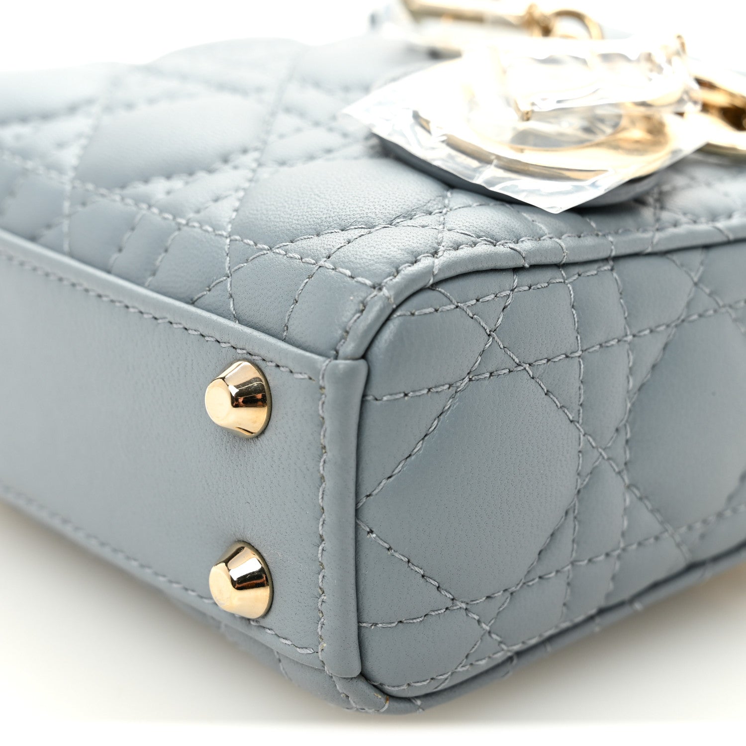 Lambskin Cannage Micro Lady Dior Cloud Blue Cloud Blue
