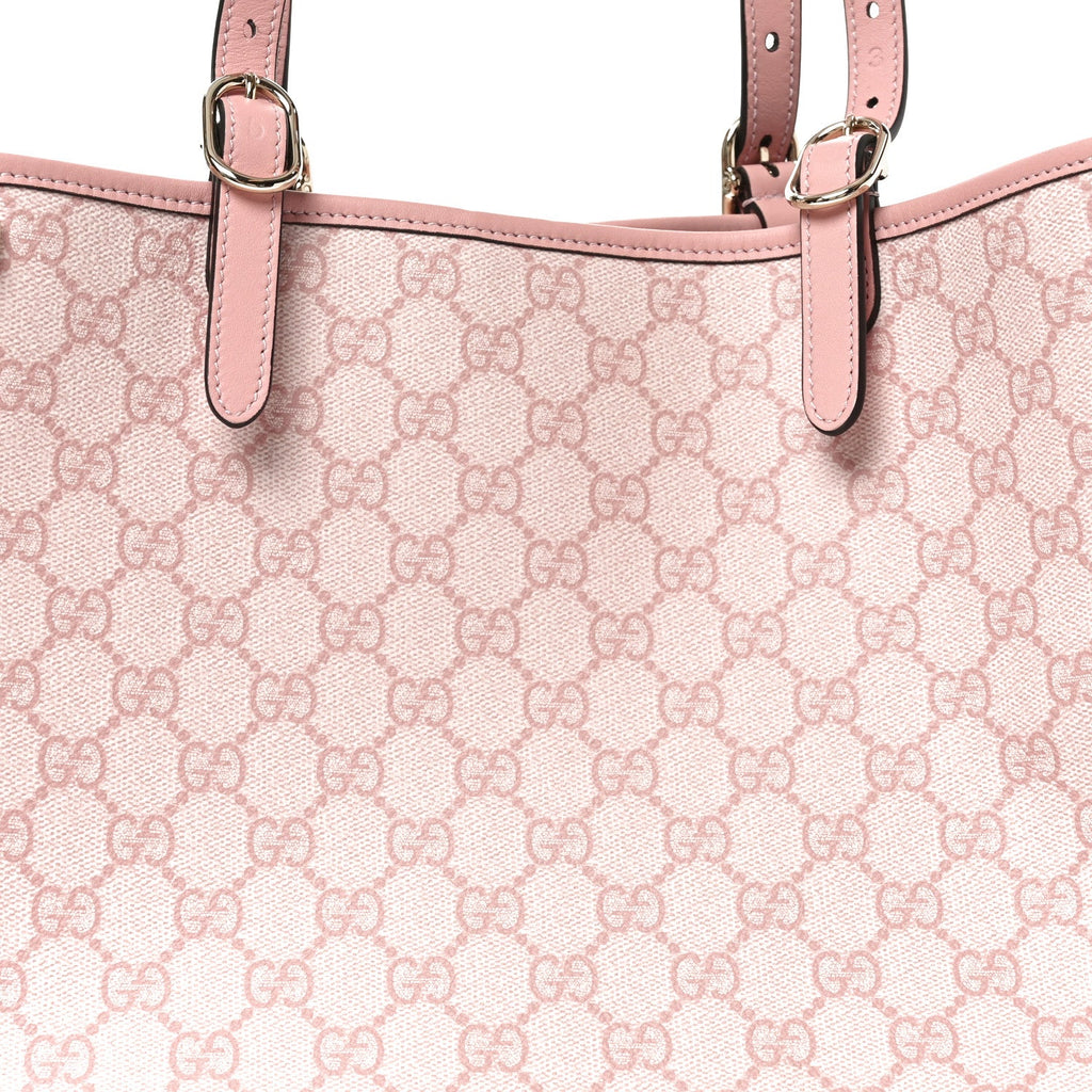 GG Supreme Monogram Emblem Large Tote Bag Light Pink