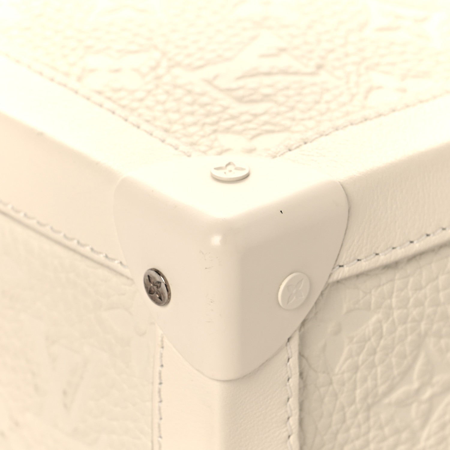 Taurillon Monogram Solar Ray Soft Trunk Powder White