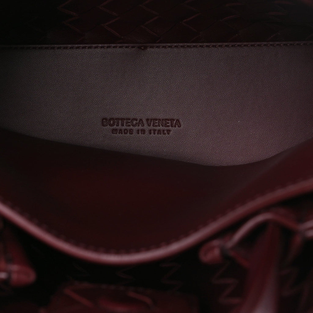 Nappa Intrecciato Small Andiamo Shoulder Bag Barolo