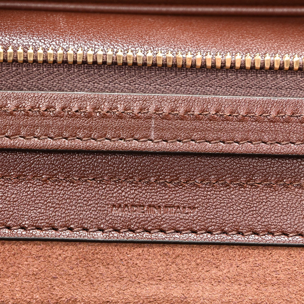 Supple Shiny Lambskin Medium Smiling New Luggage Brick