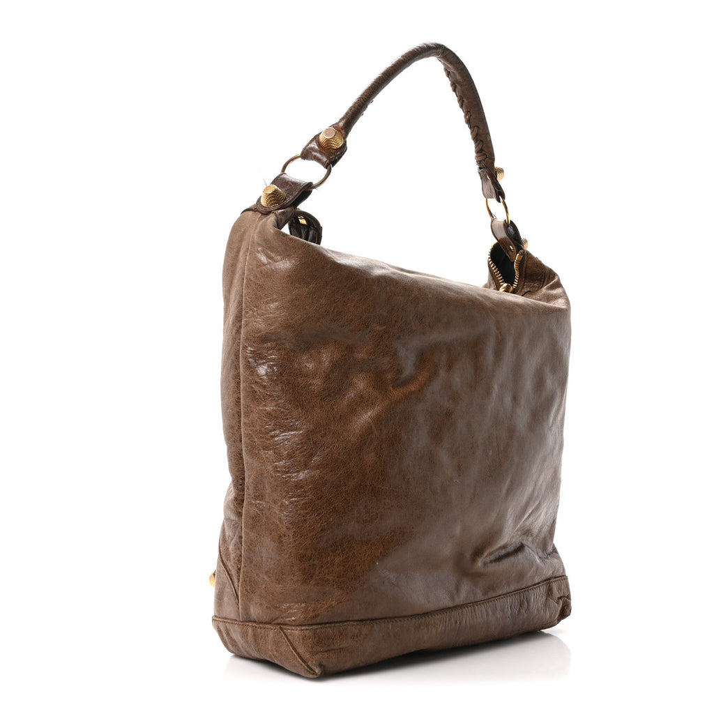 Agneau Giant 21 Gold Hardware Day Hobo Truffle