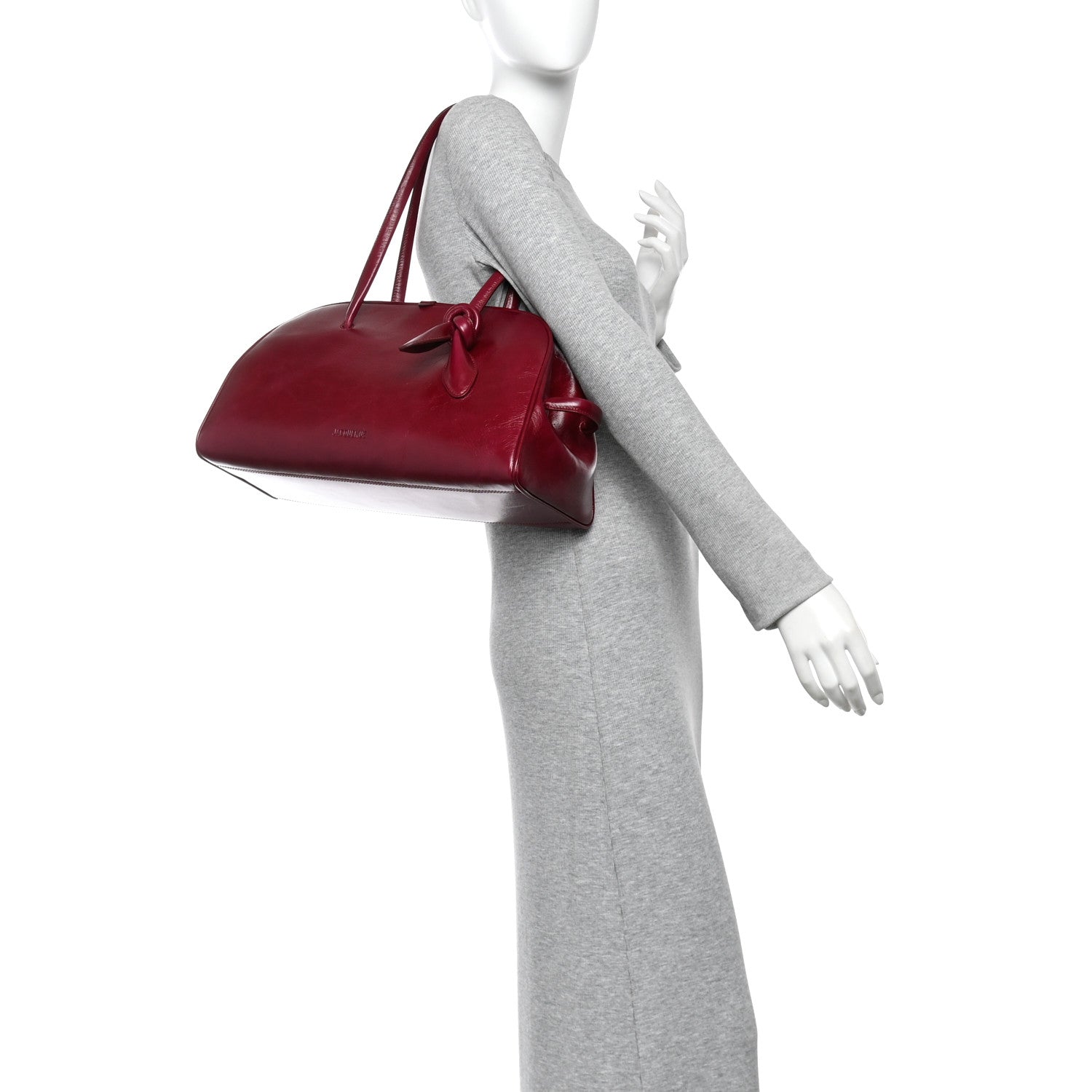 Shiny Vintage Calfskin Le Turismo Soft Bowling Bag Burgundy