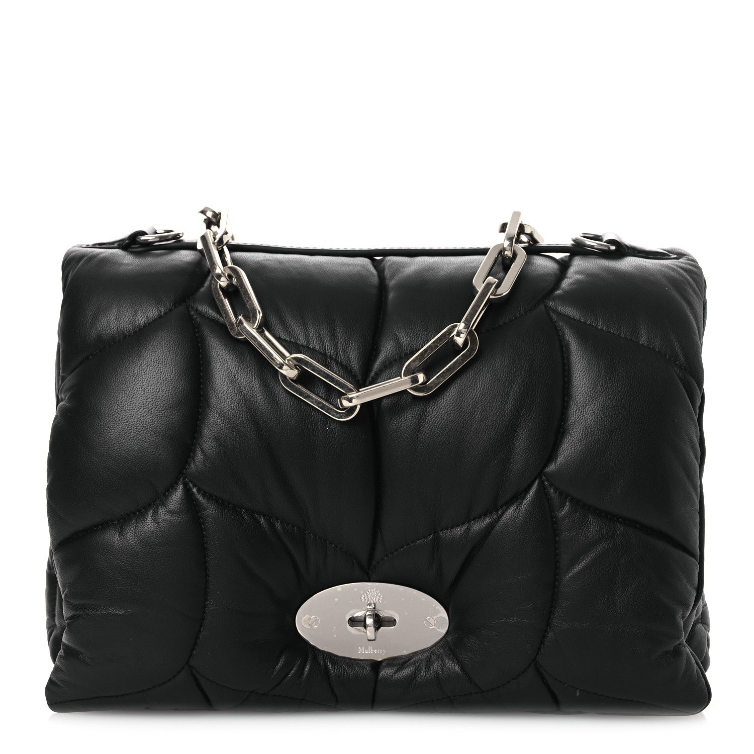 Nappa Pillow Quilted Little Softie Bag Black