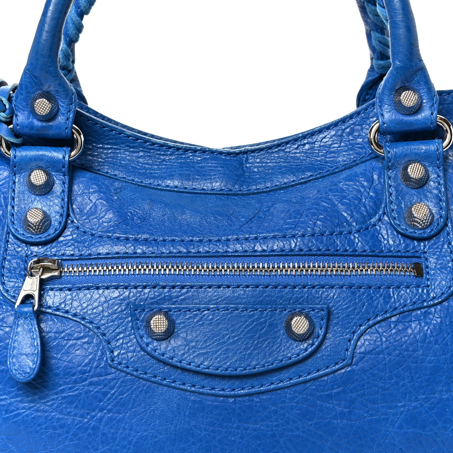 Agneau Giant 12 Silver Hardware City Bleu Lazuli