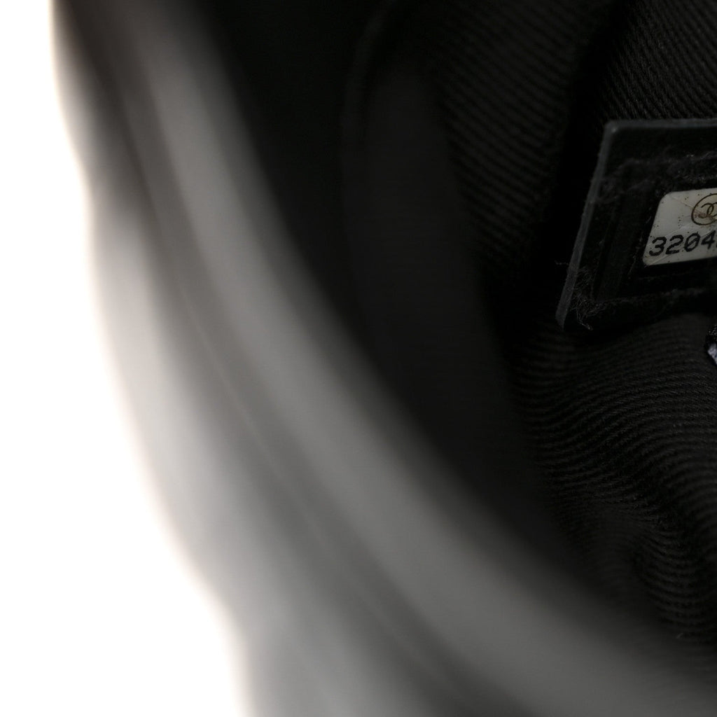 Calfskin Quilted CC Uniform Flap Belt Bag Black