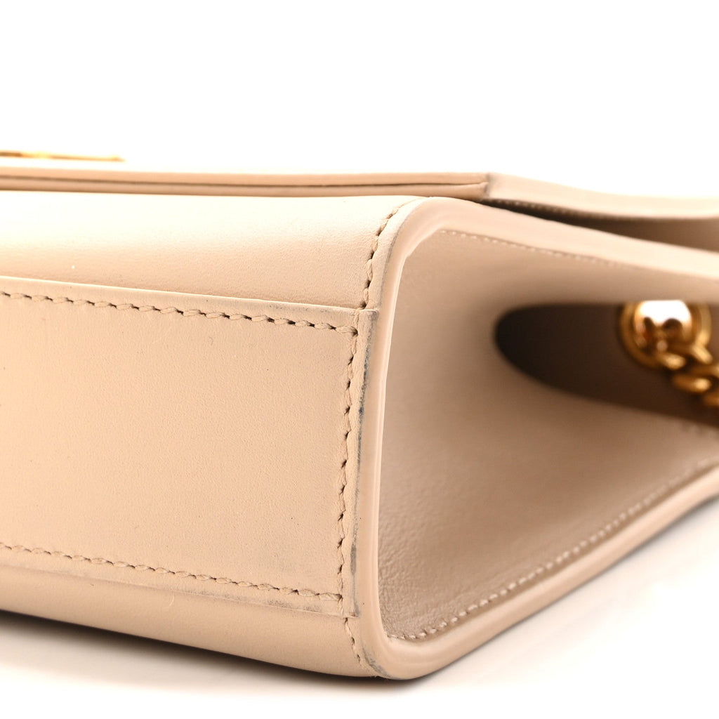 Smooth Calfskin Medium Classic Monogram Kate Tassel Satchel Nude Powder