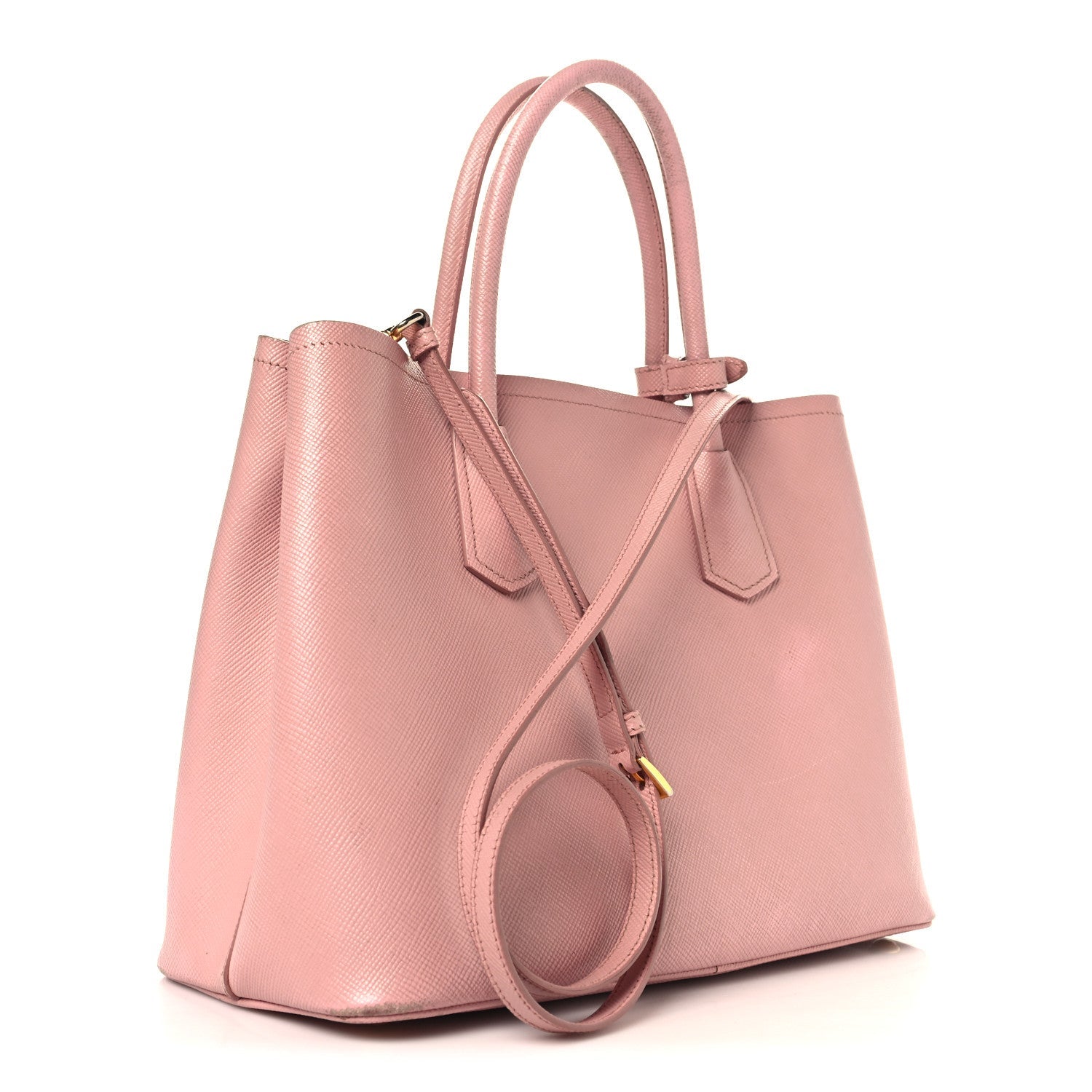 Saffiano Cuir Medium Double Bag Pesco