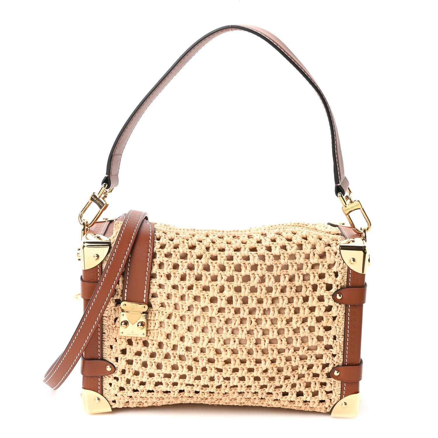 Raffia Side Trunk MM Natural Brown