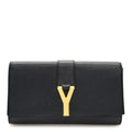 Calfskin Classic Y Ligne Clutch Black