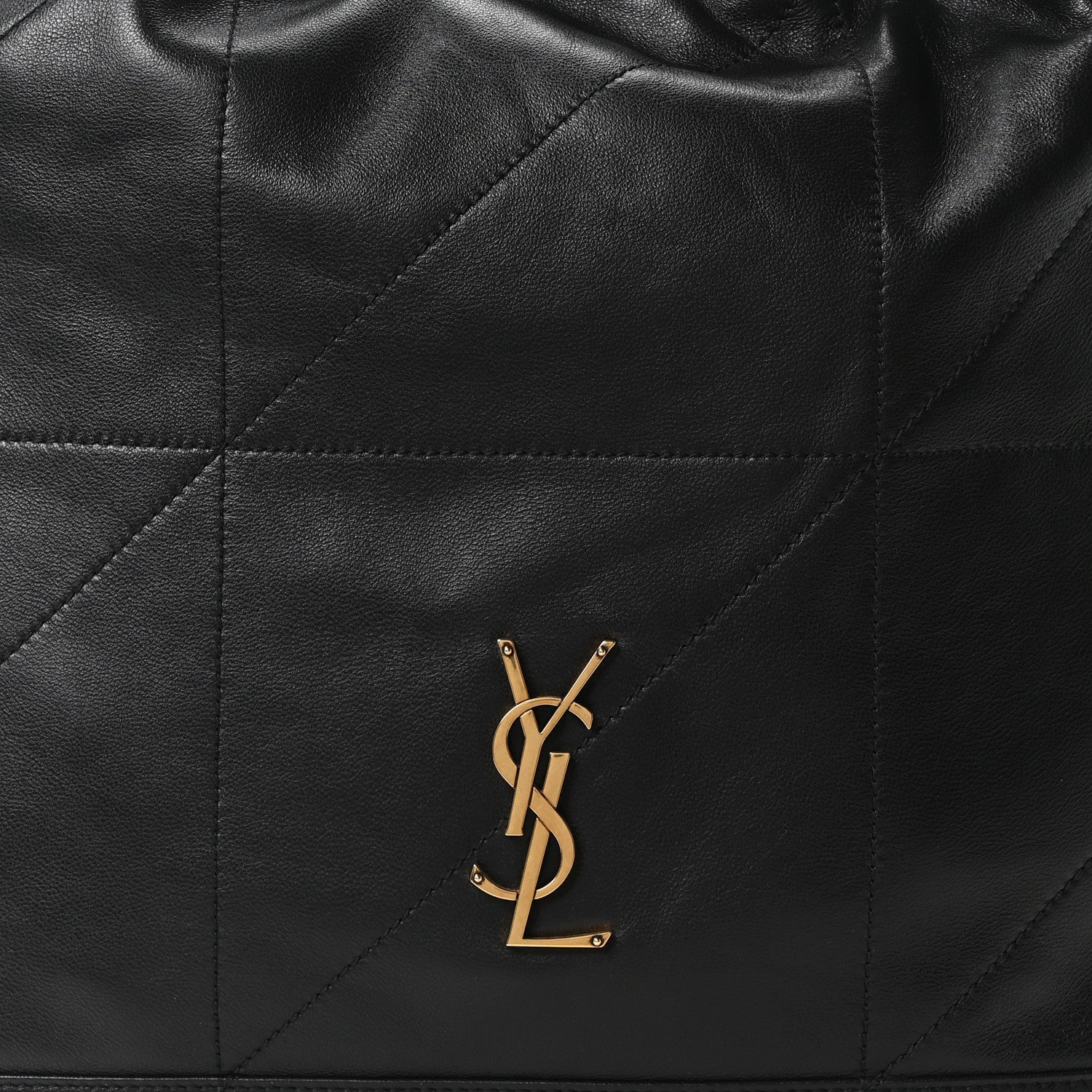 Lambskin Matelasse Monogram Medium Jamie 4.3 Pochon Black