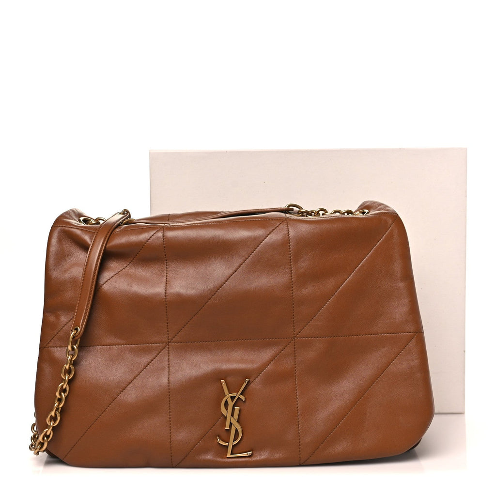 Lambskin Matelasse Monogram Large Jamie 4.3 Light Fox