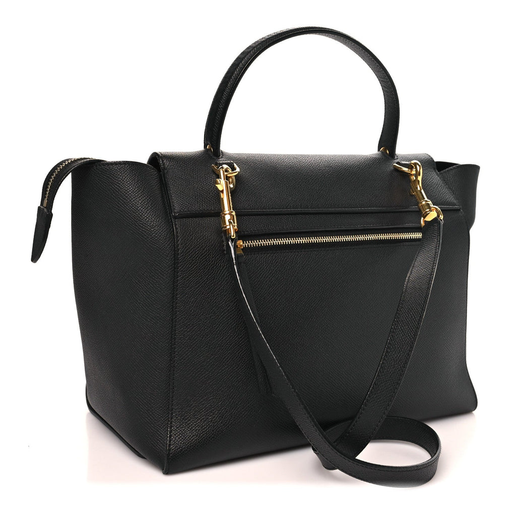 Grained Calfskin Mini Belt Bag Black