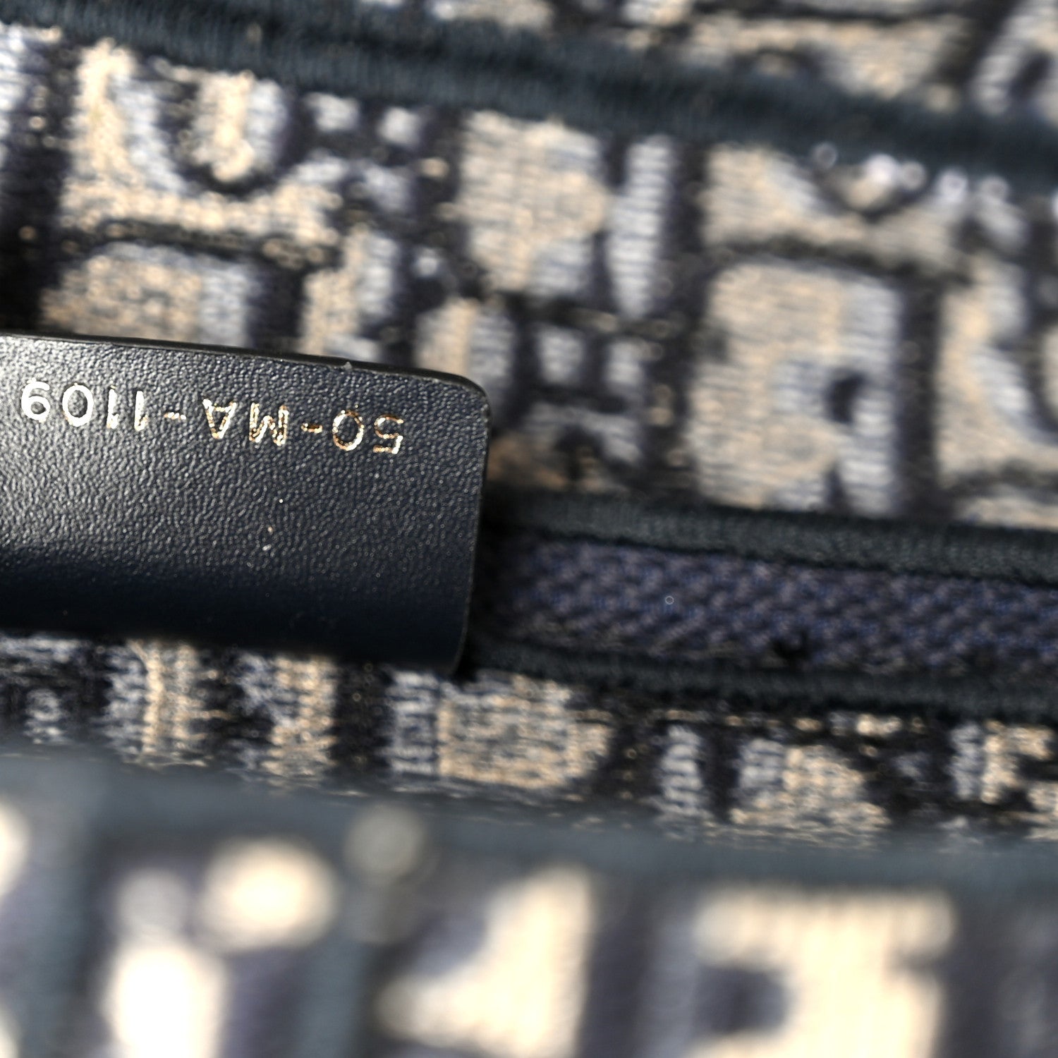 Oblique Embroidered Saddle Bag Blue