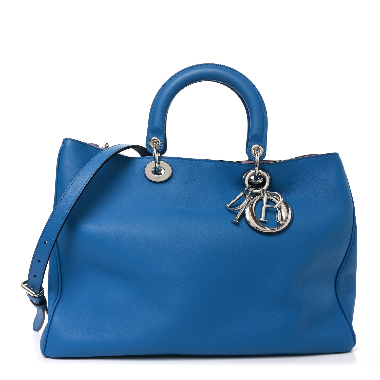 Smooth Calfskin Large Diorissimo Tote Blue