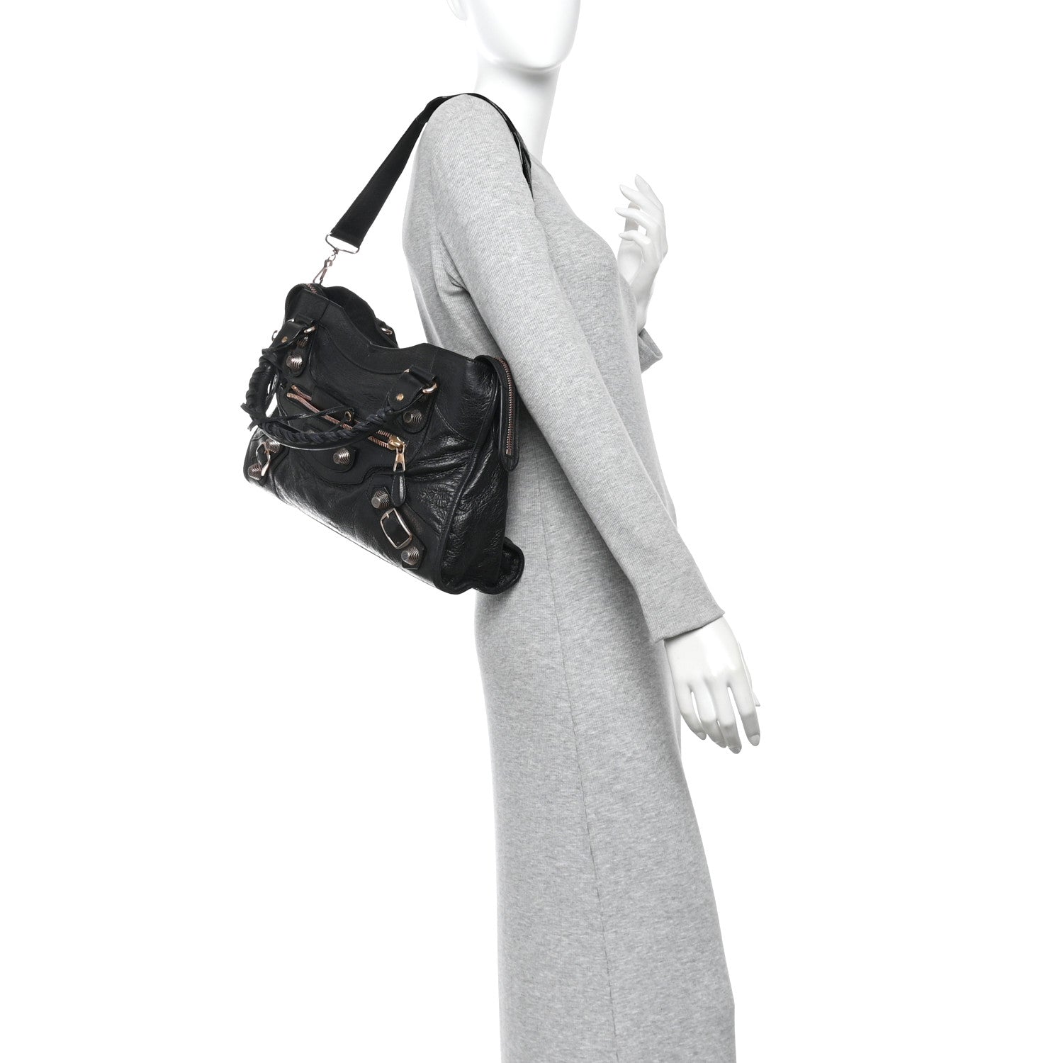 Agneau Giant 21 Rose Gold Hardware City Black