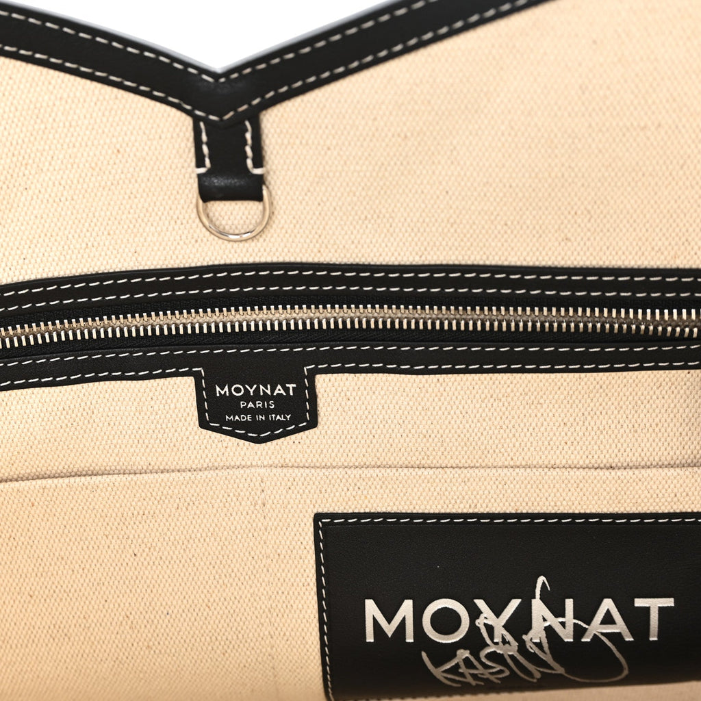 X KASING LUNG Calfskin Canvas M Labubu Tote MM Black