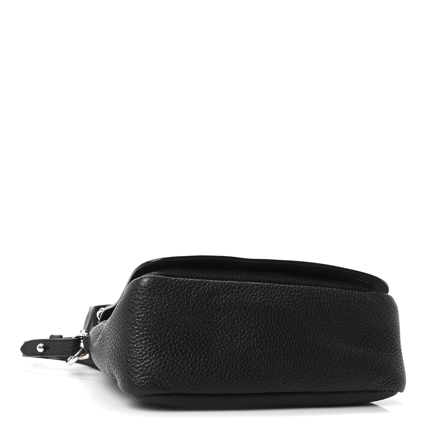 Vitello Daino Soft Flap Crossbody Black