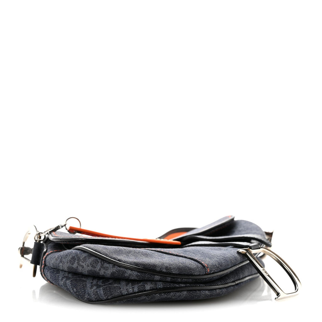 Denim Monogram Flight Saddle Bag