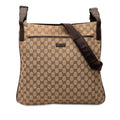 Gucci GG Canvas Shoulder Bag Canvas Leather