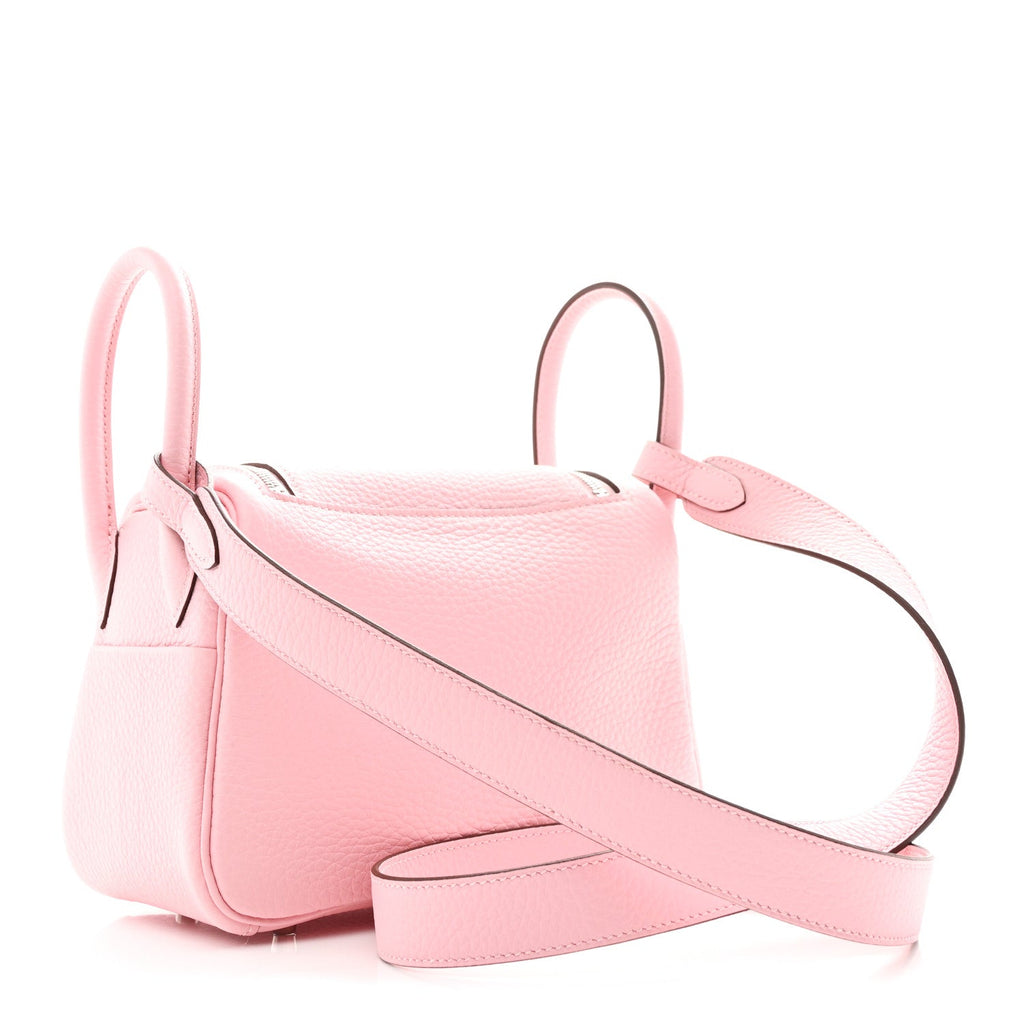 Taurillon Clemence Verso Mini Lindy 20 Rose Sakura Gris Perle Rose Sakura Gris Perle