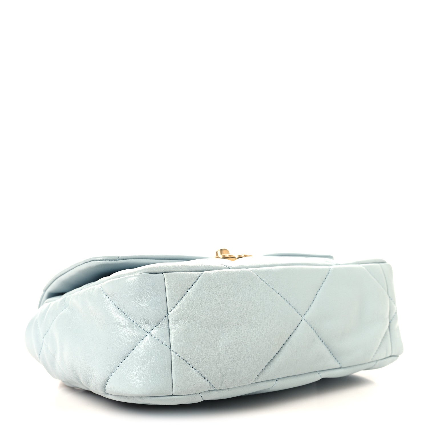 Lambskin Quilted Medium Chanel 19 Flap Light Blue