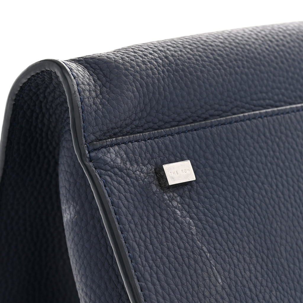 Matte Grained Calfskin Soft Margaux 15 Indigo