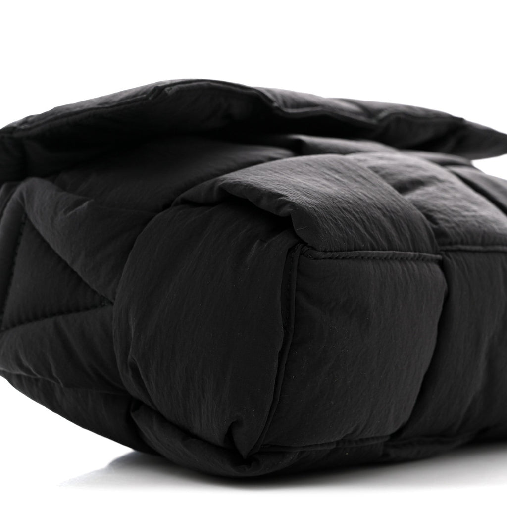 Nylon Intrecciato Padded Tech Cassette Bag Black