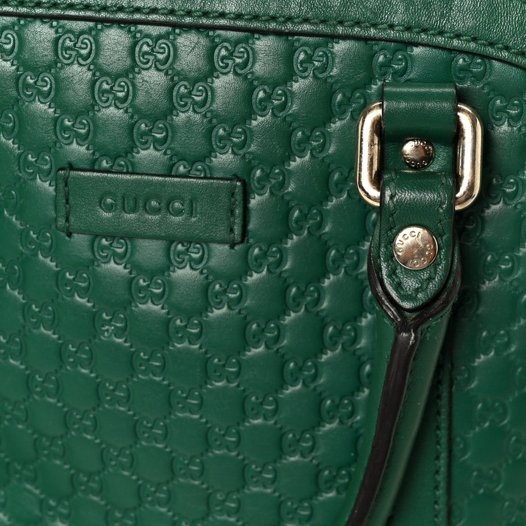 Soft Microguccissima Mini Dome Bag Emerald