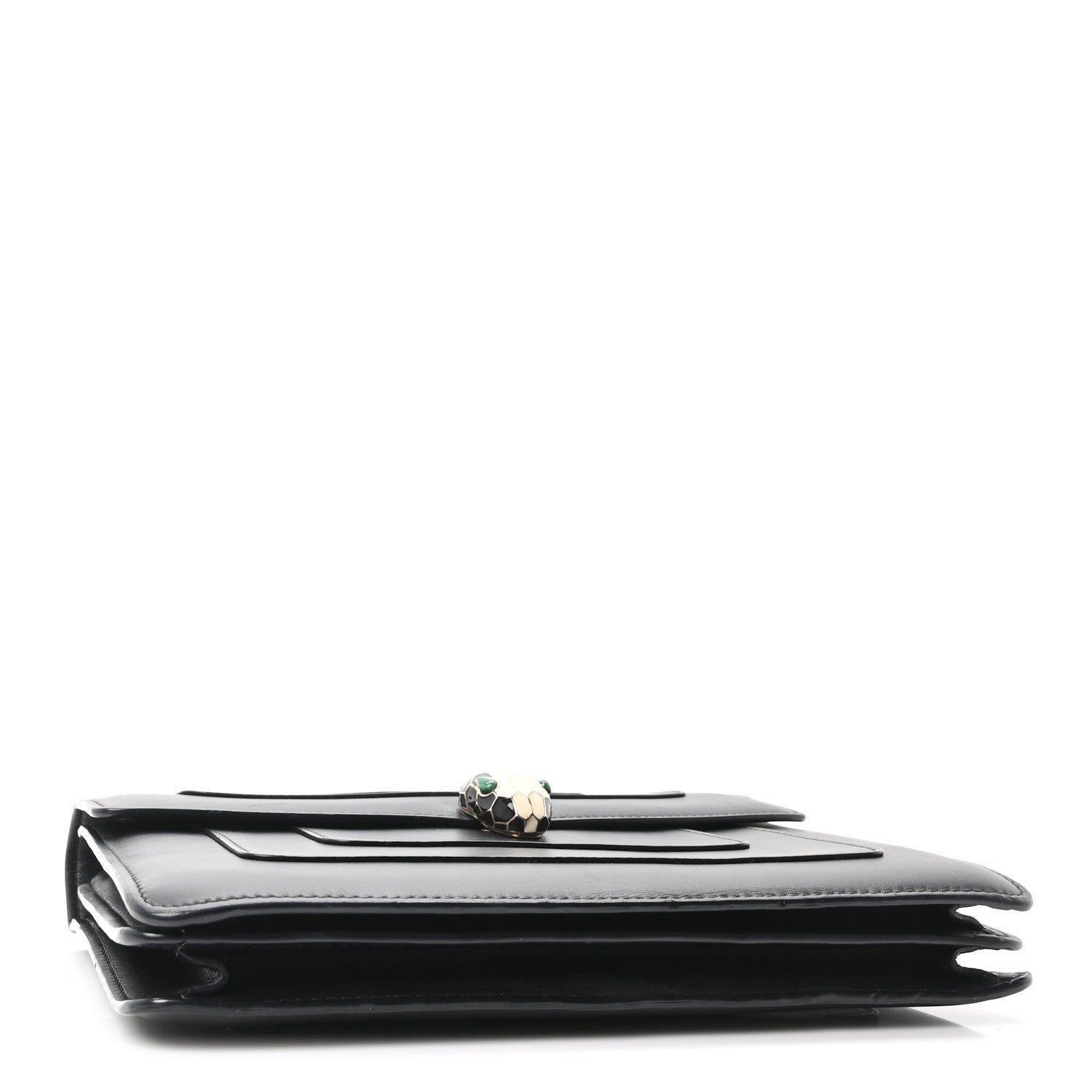Calfskin Serpenti Forever Shoulder Bag Black