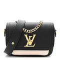 Grained Calfskin Lockme Tender Black
